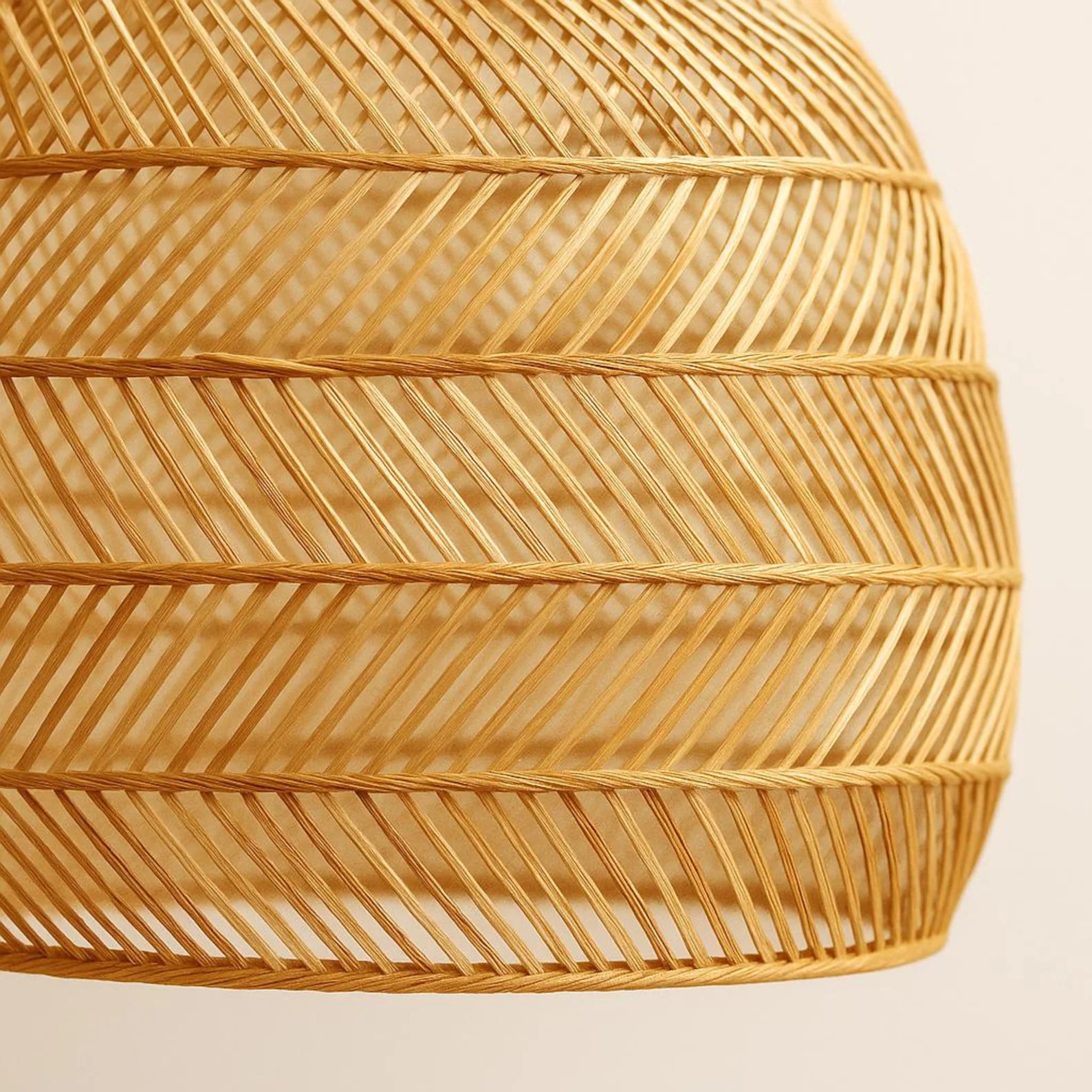 Handwoven Rattan Pendant Light – Boho Style Ceiling Lamp for Bedroom, Dining Room or Cozy Study – Natural Wooden Hanging Light Fixture